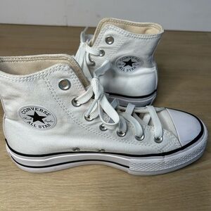 Converse Chuck Taylor All Star White Canvas High Top Sneakers
